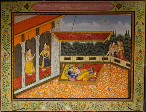 Indian Miniature - Radha and Krishna set of miniature paintings