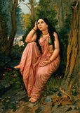 Damayanti deserted in the forest by Raja Ravi Varma