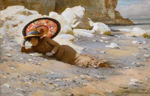 Reading by the Shore by Charles Sprague Pearce