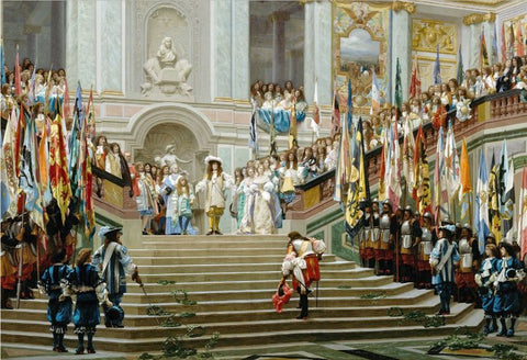 Réception du Grand Condé par Louis XIV by Jean Leon Gerome