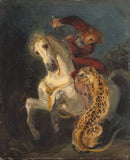 Rider Attacked by a Jaguar by Eugene Delacroix