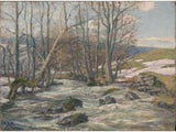 River Landscape Spring at_Mesna by Frederik Collett