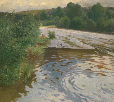 River Landscape by Adolf Kaufmann