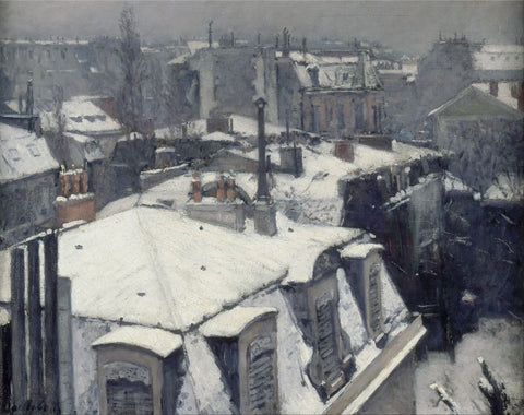 Rooftops in the Snow by Gustave Caillebotte