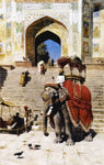 Royal Elephant At The Gateway To The Jami Masjid Mathura by Edwin Lord Weeks