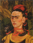 Self-Portrait with The Monkey by Frida Kahlo