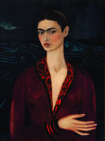 Self-portrait in a Velvet Dress by Frida Kahlo