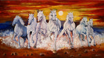 Seven Beautiful Running Horses