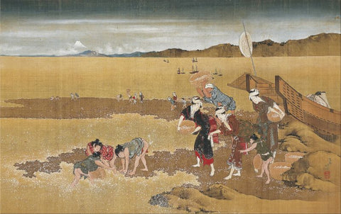 Shell Gathering by Katsushika Hokusai