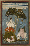 Indian Miniature - Shiva and Krishna