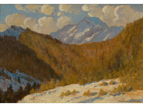 Spring Landscape Painting Early Spring in the Tatras by Ferdinand Katona
