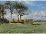 Spring Landscape Painting by Peder Mork Monsted
