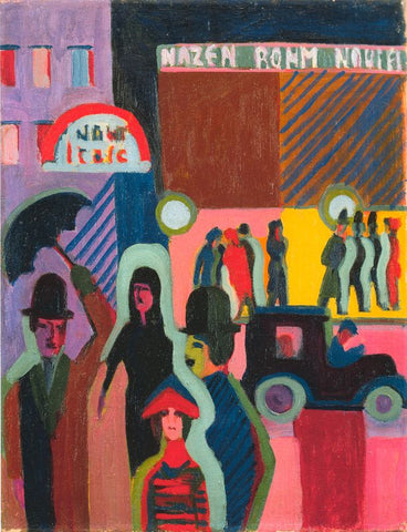 Store in the rain by Ernst Ludwig Kirchner