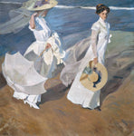 Strolling along the Seashore by Joaquin Sorolla
