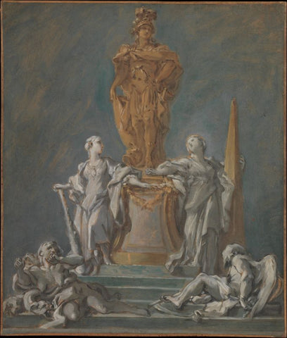 Study for a Monument to a Princely Figure by Francois Boucher