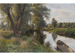 Summer Landscape Painting Summer Landscape with River Floodplain