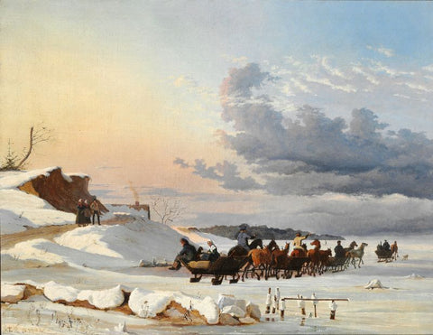 Swedish Sledges by Johan Thomas Lundbye