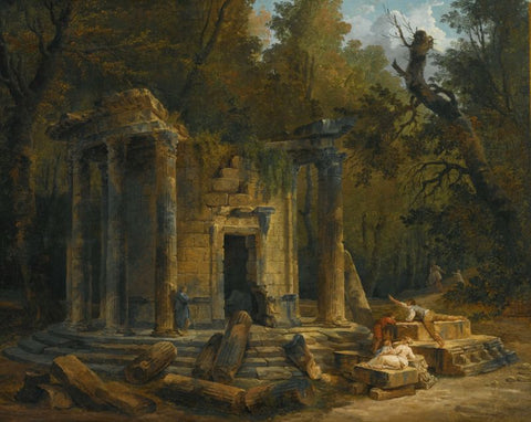 Temple of Philosophy at Ermenonville by Hubert Robert