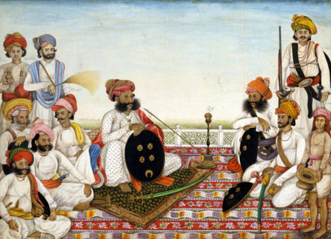 Thakur Dawlat Singh Among Courtiers by Ghulam Ali Khan