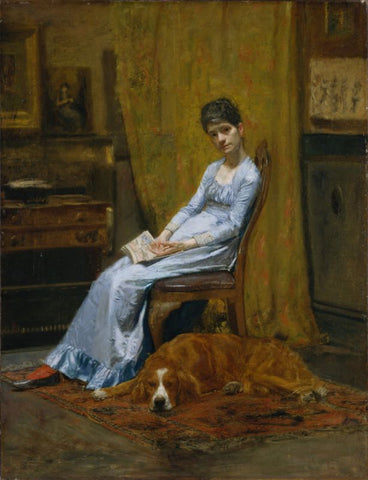 The Artist_s Wife and His Setter Dog by Thomas Eakins