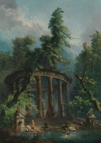 The Bathing Pool by Hubert Robert