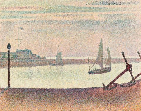 The Channel at Gravelines, Evening by Georges Pierre Seurat