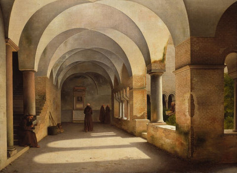 The Cloisters, San Lorenzo fuori le mura by Christoffer Wilhelm Eckersberg