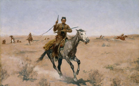 The Flight by Frederic Remington