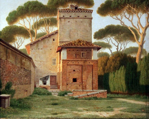 The Gatehouse in the Park of Villa Borghese, Rome by Christoffer Wilhelm Eckersberg