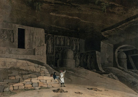 The Kanheri caves on the island of Salsette, near Bombay by William Daniell