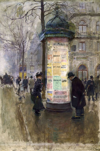 The Morris column by Jean Béraud