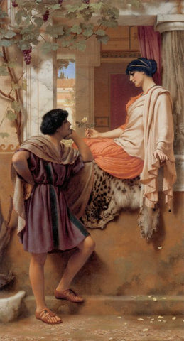 The Old Old Story by John William Godward