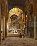 The Palatine Chapel in the Palazzo dei Normanni, Palermo, Italy by Martinus Rørbye