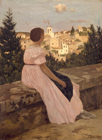 The Pink Dress by Frederic Bazille