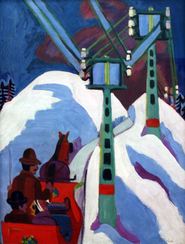 The Sleigh Ride by Ernst Ludwig Kirchner