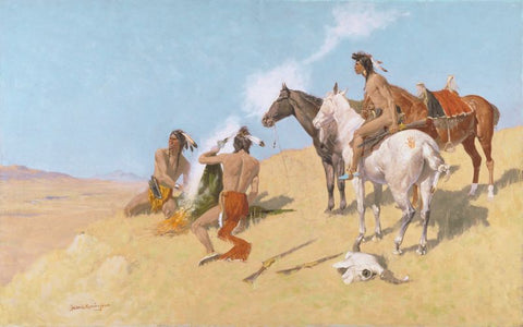 The Smoke Signal by Frederic Remington