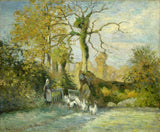 The Goose Girl at Montfoucault by Camille Pissarro