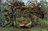 The Hungry Lion Throws Itself on the Antelope by Henri Rousseau