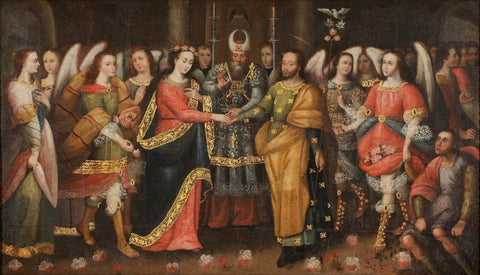 The Marriage of the Virgin by Cuzco School
