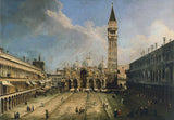 The Piazza San Marco in Venice by Giovanni Antonio Canal