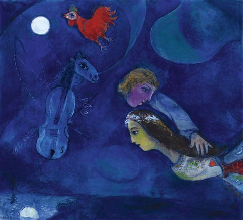 The Poet Reclining by Marc Chagall