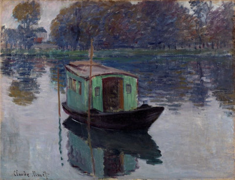 The Studio Boat by Claude Monet