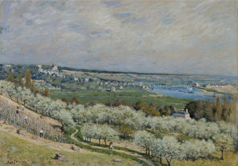 The Terrace at Saint-Germain, Spring by Alfred Sisley
