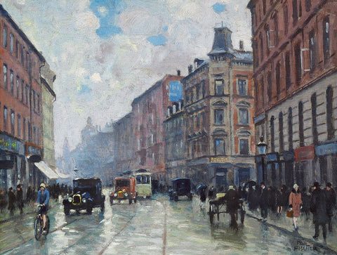 The corner of Nørrebrogade and Griffenfeldtsgade, Copenhagen by Paul Fischer