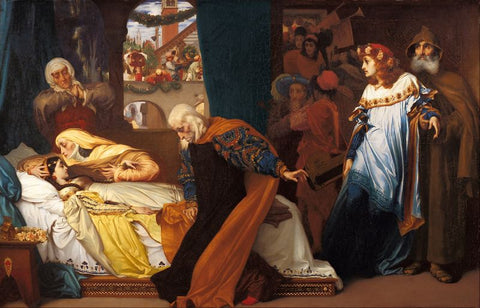 The feigned death of Juliet by Frederic Leighton