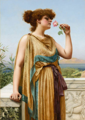 The fragrant rose by John William Godward