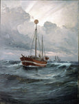 The lightship at Skagen Reef by Carl Locher