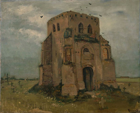 The old church tower at Nuenen by Vincent Van Gogh