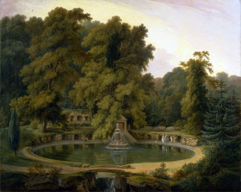Thomas Daniell - Temple, Fountain and Cave in Sezincote Park