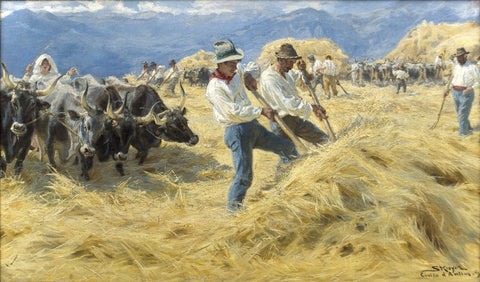 Threshing in the Abruzzi by Peder Severin Krøyer